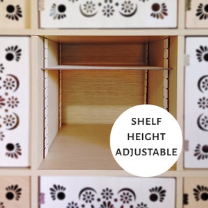 1 Shelf Insert Kallax Cube Shelf, Adjustable Shelves Ikea Target Bookshelf Bookcase Divider Ikea Storage Organization Organizer Basket Bin image 2