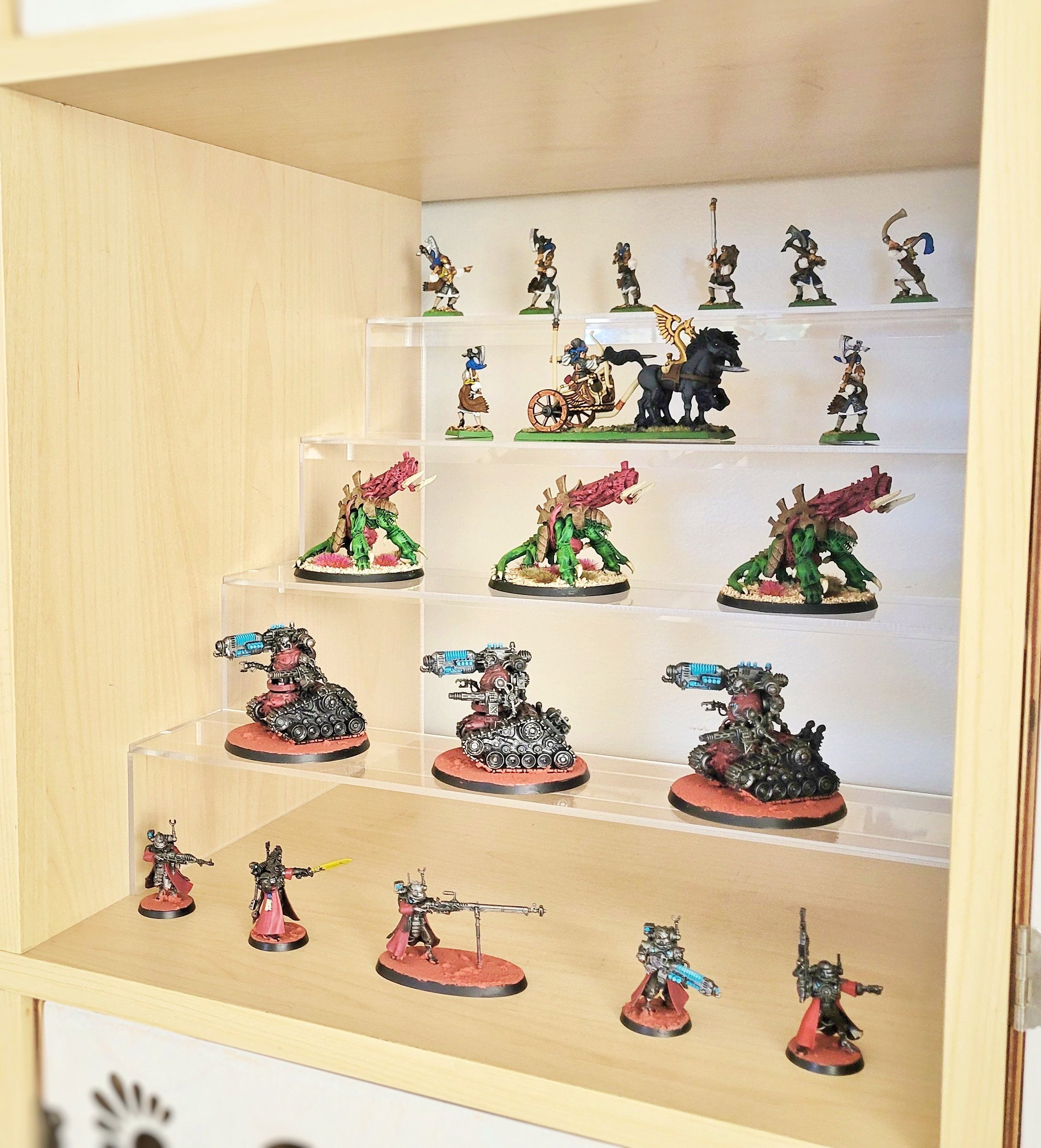Warhammer 40k Tiered Display Shelf - 4 Tiers, 5 Levels, Clear