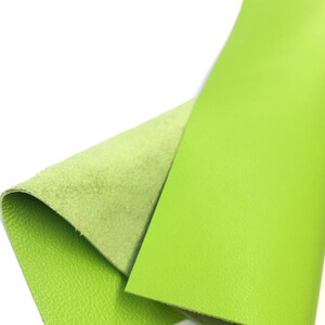Green LEATHER Neon Green LEATHER, green leather Sheet, Bright Green Leather Skins/Green Lambskin leather/Neon Green Leather Scrap/CC325