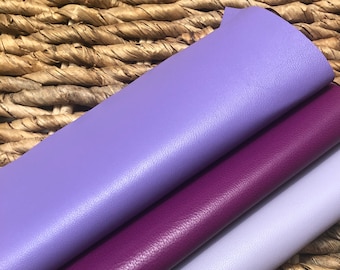 LEATHER Purple, Lilac, Lavender Authentic Real Leather Hides, Leather Skin,Soft Buttery Luxurious feel Lambskin Leather/ Thickness 0.6-0.8mm