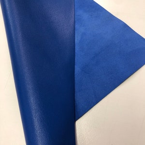 Blue LEATHER Royal Blue LEATHER, Natural leather Sheet, Real Leather Skins/Lambskin leather/CC325