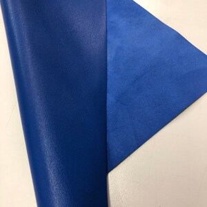 LEATHER 18&quot;x20&quot; Royal Blue LEATHER-Authentic Leather-Lambskin leather Sheet-Leather Skins-Leather Scrap-LeatherSkinsShop