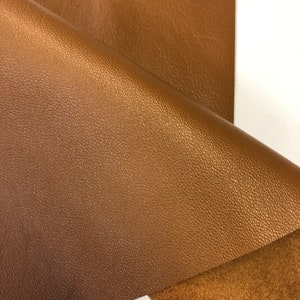 Luggage LEATHER 8&quot;x10” Brown LEATHER, leather Sheet, Dark Tan Leather Skins/Light Brown Lambskin leather/CC325