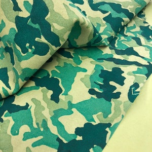 LEATHER CAMOUFLAGE Genuine Suede/GREEN tones Teal, Forest Green and Mint on Light Green Suede, Lightweight 0.7mm, Choose Your Size image 1