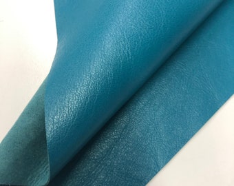 LEATHER Turquoise Green LEATHER, leather Sheet, Leather Skins/Variety Leather Colors/Lambskin leather/CC325