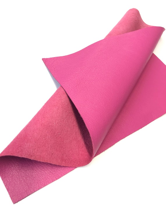 LEATHER 12'x24 Hot Pink Leather,bright Pink Leather Sheet, Leather