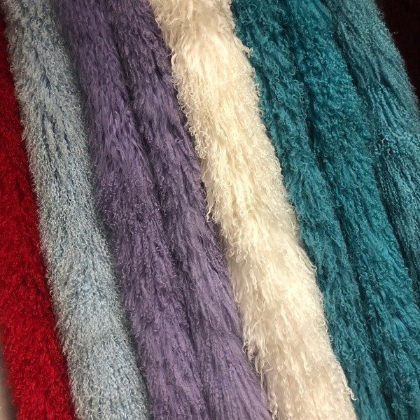 CURLY HAIR LAMBSKIN Plates 24”x48” Available in 7 colors. Pick your color