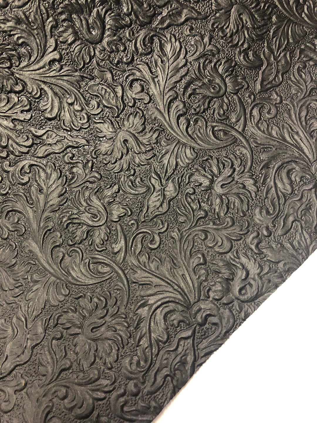 EMBOSSED LEATHER SHEETS, Trim Leather With Acanthus Pattern, Various