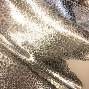 Sliver Snake Skin Pattern Snake LEATHER 8