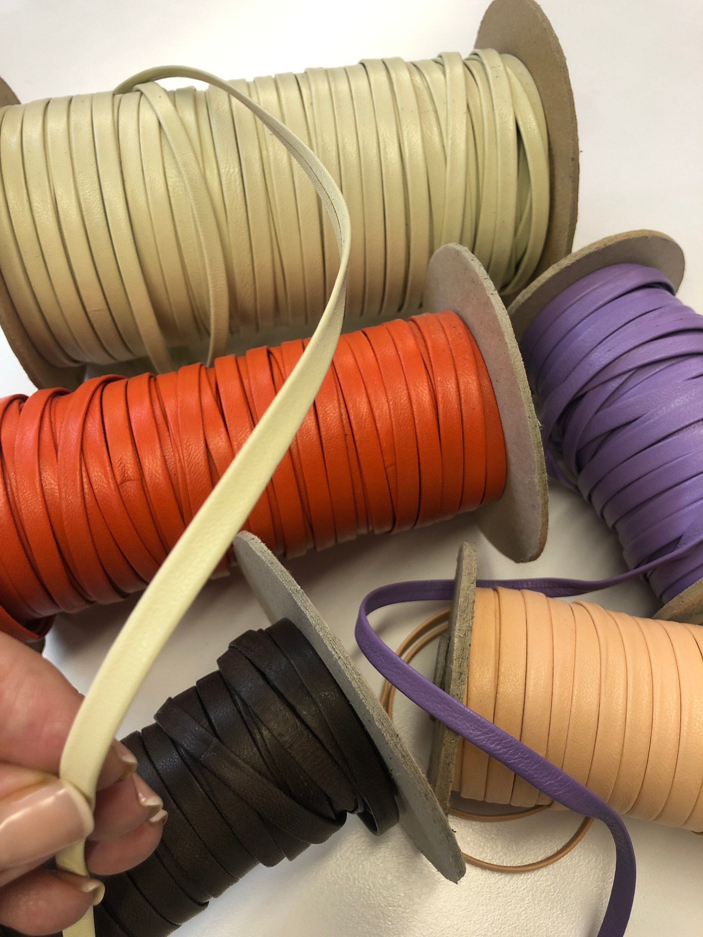 LEATHER 1/4 Tape Double Fold/Sold by the Yard/Genuine Leather Etsy