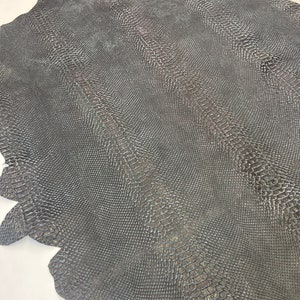 PYTHON GENUINE Leather Embossed Python Snakeskin Goatskin leather Hide