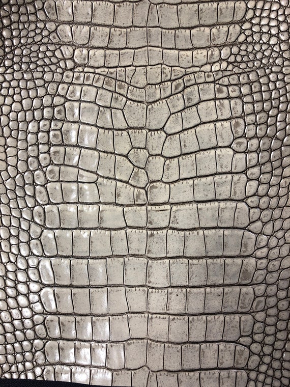 crocodile embossed leather