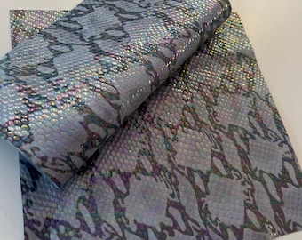 LEATHER  8”x8”,  Iridescent Metallic Leather, LeatherSkinsShop