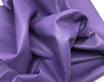 Lilac Lambskin Leather Sheet, Soft Italian Leather (5x5", .06 oz)