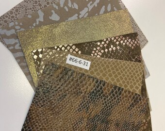 Natural Brown Shades Craft Leather Supply/ scraps crafting jewelry, scraps,texture leather small leather goods, average 6”x6”,6 pieces
