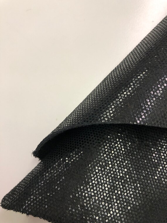 Black Tooling Perforated Genuine Leather Sheet Cowhide Leather