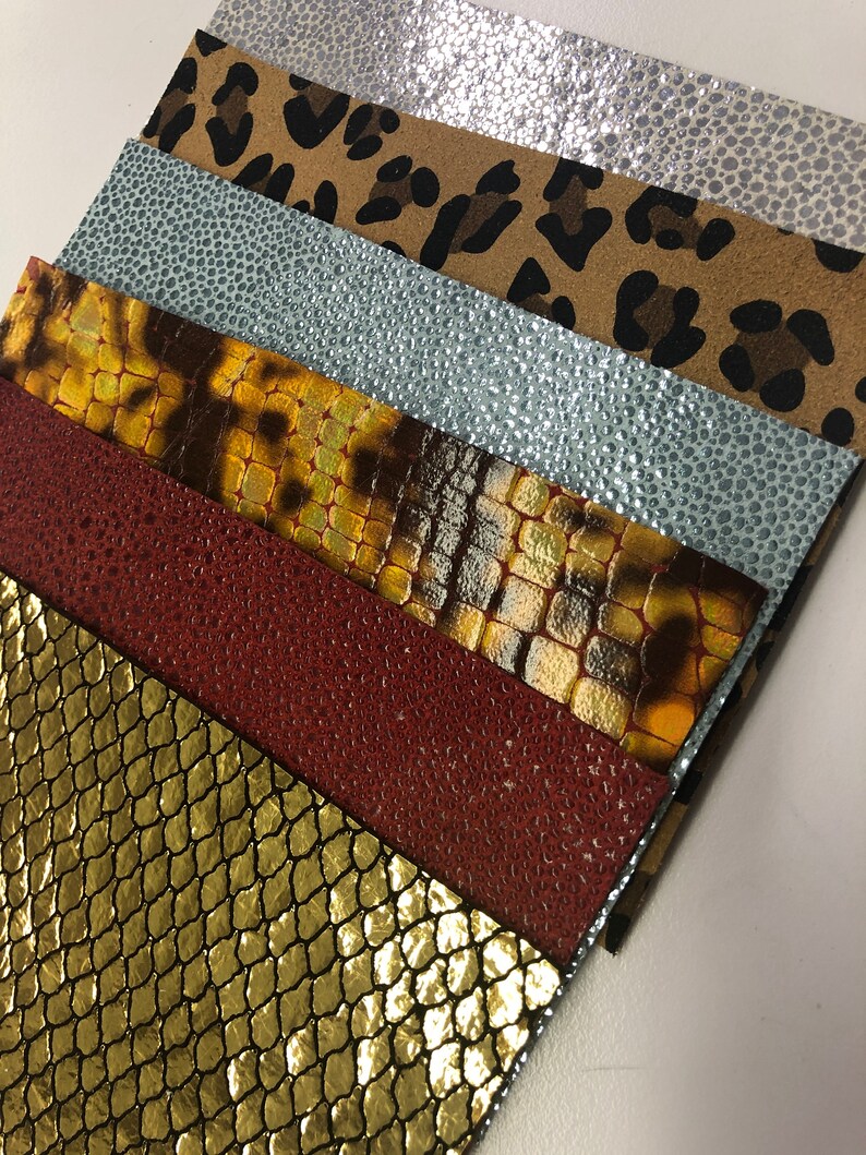 GENUINE LEATHER SHEETS Stingray Print Leopard Print Sizzling Etsy