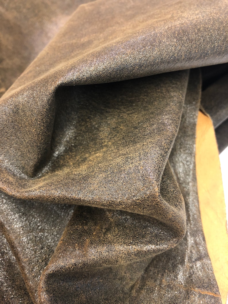 LEATHER 10x10 DISTRESSED Leather/antique Brown Etsy