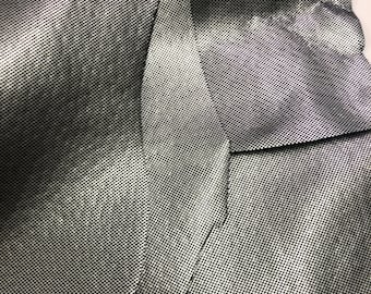 LEATHER 8"x10" Metallic Antique Silver Tiny Dots/Black Back Suede/Pigskin Genuine Leather Hide/Thickness 1mm/ Leather Skins Shop