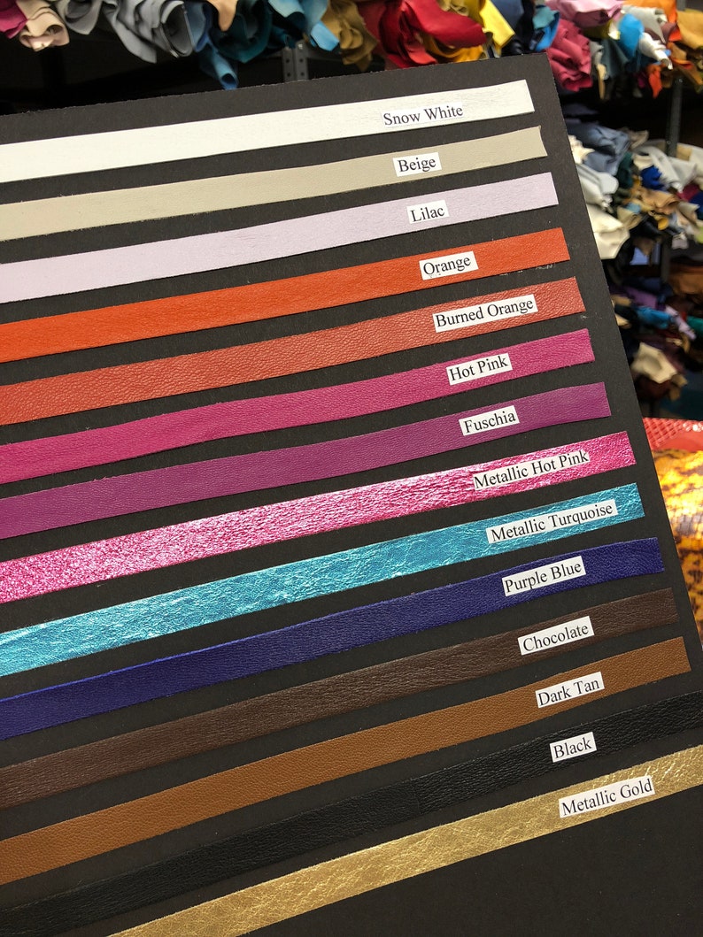 LEATHER Genuine STRIPS/Soft Thin 0.6mm thickness/Colored Etsy
