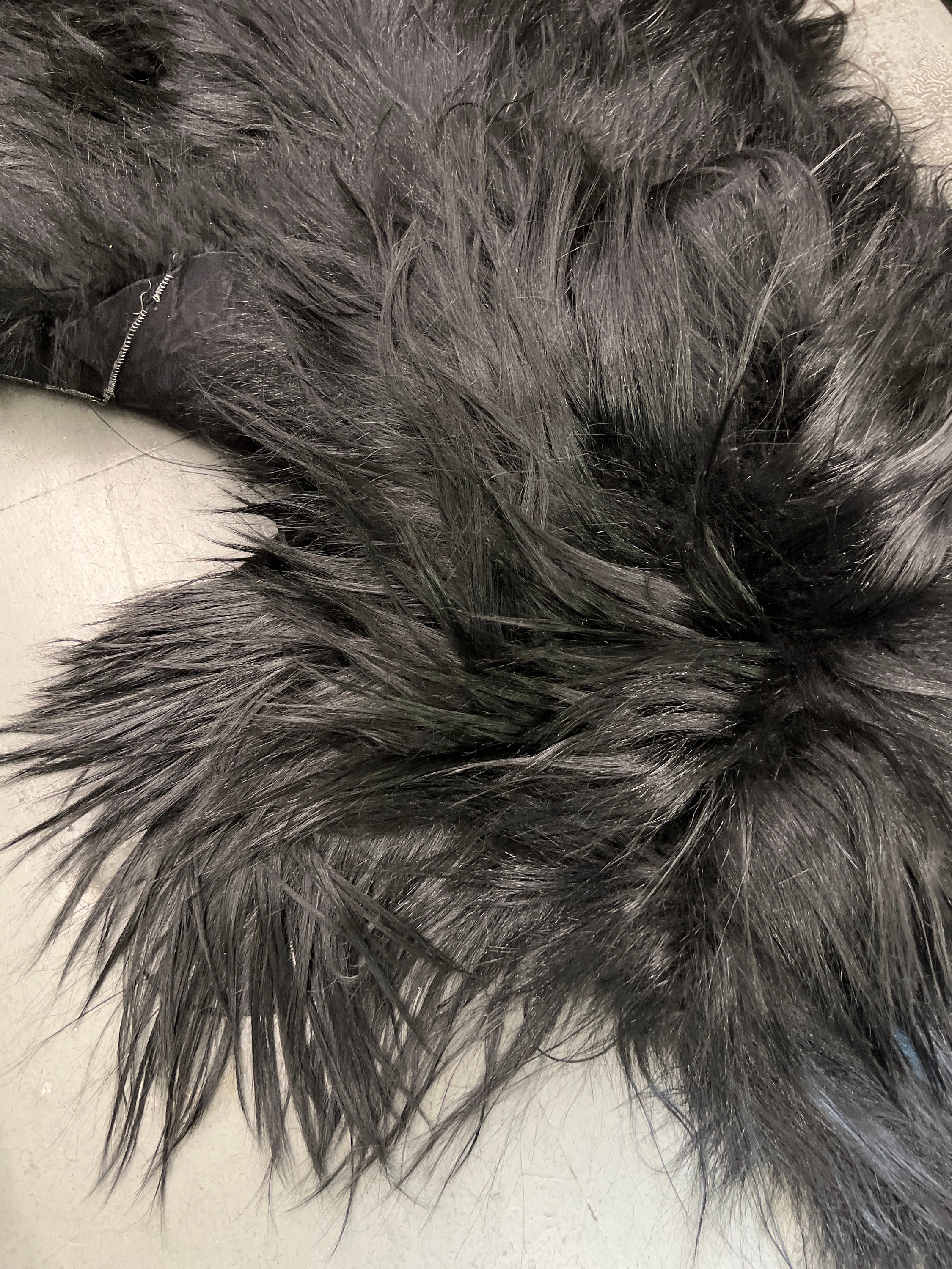 High quality Long hair goat fur rug Kidassia real goat fur plate for  garments - AliExpress