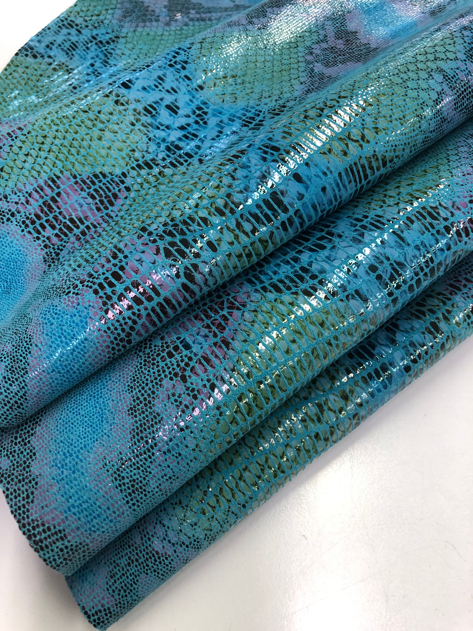 Python Turqoise LEATHER 8