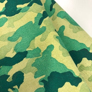 LEATHER CAMOUFLAGE Genuine Suede/GREEN tones Teal, Forest Green and Mint on Light Green Suede, Lightweight 0.7mm, Choose Your Size image 9