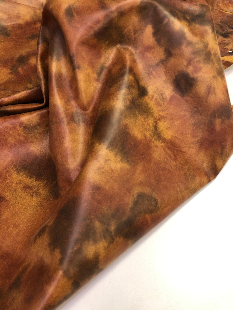 LEATHER 8x10 Tie Dye LEATHER NATURAL/ Calfskin Etsy