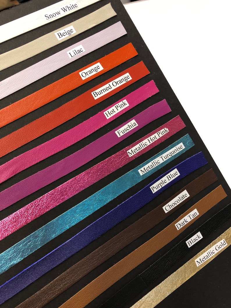 LEATHER Genuine STRIPS/Soft Thin 0.6mm thickness/Colored Etsy