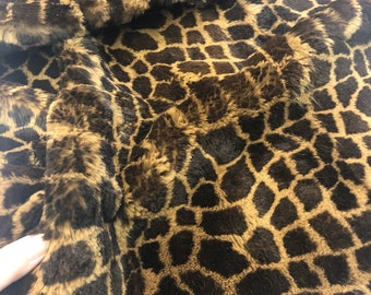 ANIMAL PRINT RABBIT Fur Plate 22”x46” Natural Rabbit Plate Printed Tiger Soft Perfect for Decorative Pillows and interior design