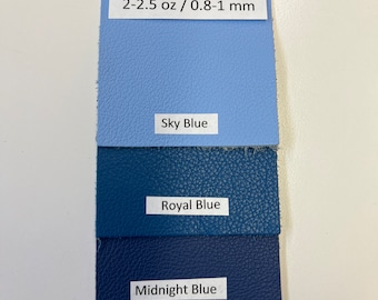 Leather Skins COWHIDE Leather 2-2.5oz/0.8-1 mm Leather Sheets/ 12"x24" Leather Panels/ CHOOSE from 27 colors