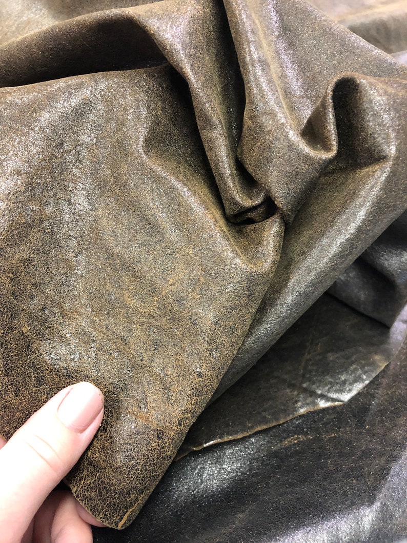 LEATHER 10x10 DISTRESSED Leather/antique Brown Etsy