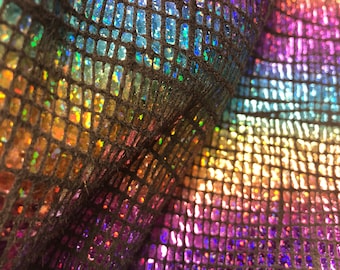 Glittering Metallic leather, shiny Turquoise, copper pink, Gold and Green LEATHER, Choose your size