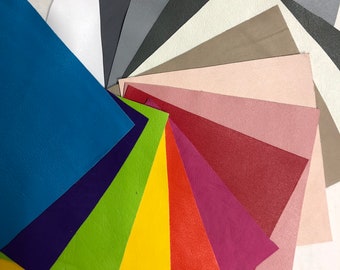 LEATHER GENUINE Leather, Real Superb Leather, Genuine Leather Sheet,Buttery Soft 0.6-0.9mmyou choose Color and Size - LeatherSkinsShop M7000