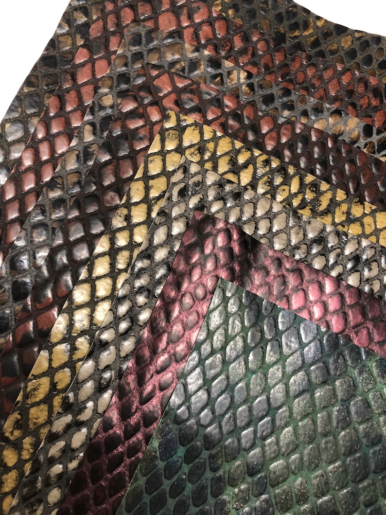 Amazon ANACONDA SCALE LEATHER Printed Genuine Leather Crafting Sheets Size 10\u201dx10\u201d Choose Your Color