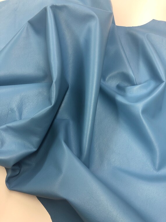 available in full skins lambskin LEATHER Sheet ask for your size SKY BLUE Leather Sscrap light blue color leatherhide Choose your size