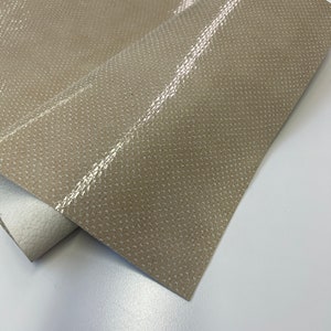 NEW LEATHER 12&quot;x24&quot; Shiny Cream Suede Print Snakeskin Scale, Shiny Leather, Thickness 1.7mm/4.25oz LeatherSkinsShop