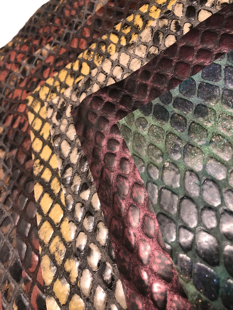 Amazon ANACONDA SCALE LEATHER Printed Genuine Leather Crafting Sheets Size 10\u201dx10\u201d Choose Your Color