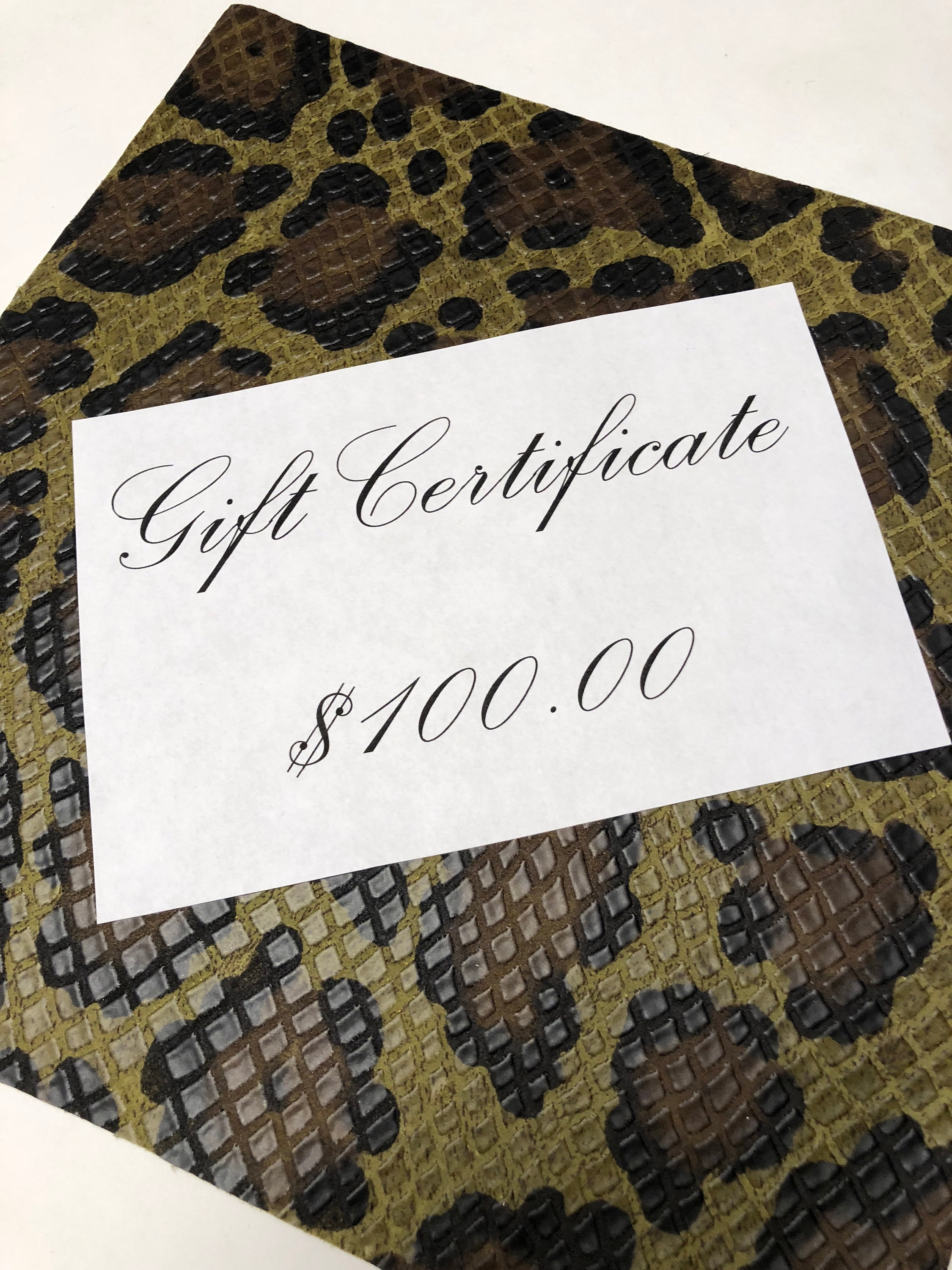 GIFT CARD is one of the best gifts one can give and receive!Get this Gift Certificate in the amount of One Hundred Dollars! Make them happy!