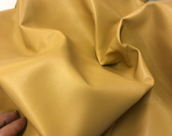 Leather TAN SUPERB LEATHER, soft supple Italian lambskin leather, .06 oz thickness, top quality leather hides, M7001tan