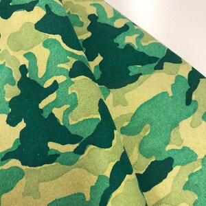 LEATHER CAMOUFLAGE Genuine Suede/GREEN tones Teal, Forest Green and Mint on Light Green Suede, Lightweight 0.7mm, Choose Your Size image 8