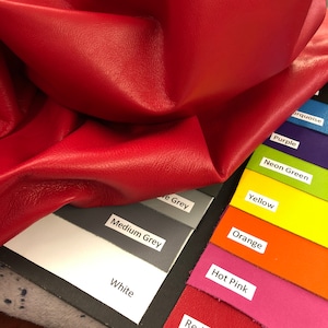 RED LEATHER “SUPERB M 7000” Top Quality Leather Skins, Soft Leather for ...
