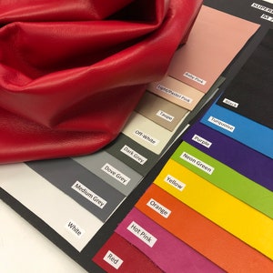 RED LEATHER “SUPERB M 7000” Top Quality Leather Skins, Soft Leather for ...