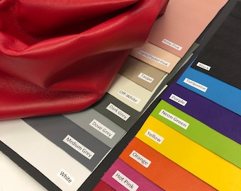 Red Leather Sheet, Soft Top Grain, 0.6mm Thick