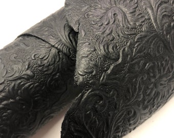 Tooled Leather Look EMBOSSED LEATHER SHEETS/Trim Leather with Acanthus pattern/All sizes available/thickness 2.5mm your size, Leather Scrap