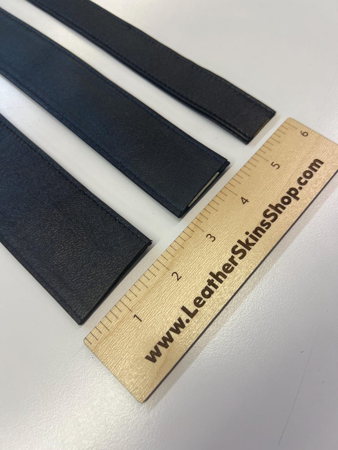 LEATHER STRAP Leather TRIM, 1”, 1.5”, 2” Stitched Leather, Genuine ...