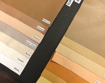 NEUTRAL EARTHTONE GENUINE Leather Superb Lambskin,Leather Sheet, Leathers You Choose Color and Size, "Superb M 7004" .6mm Top Quality Skins