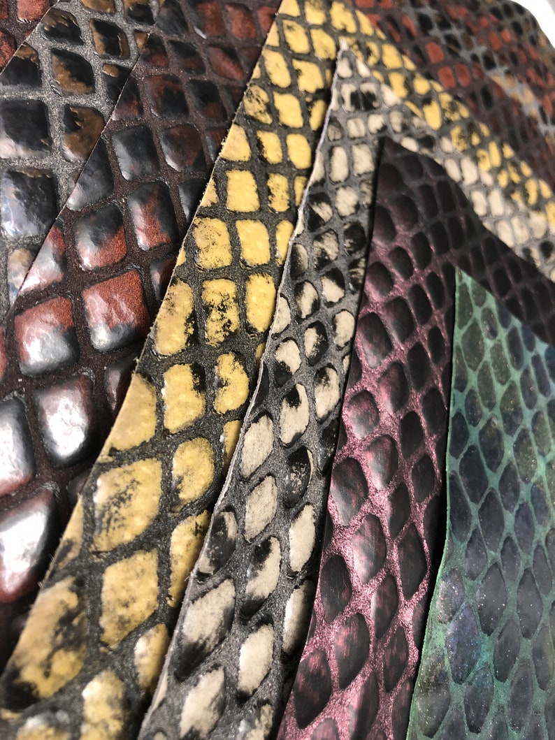 Amazon ANACONDA SCALE LEATHER Printed Genuine Leather Crafting Sheets Size 10\u201dx10\u201d Choose Your Color