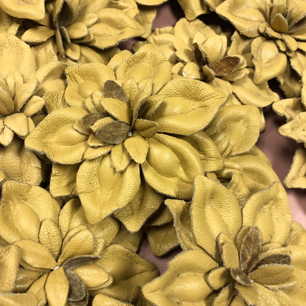 Leather Flowers Etsy