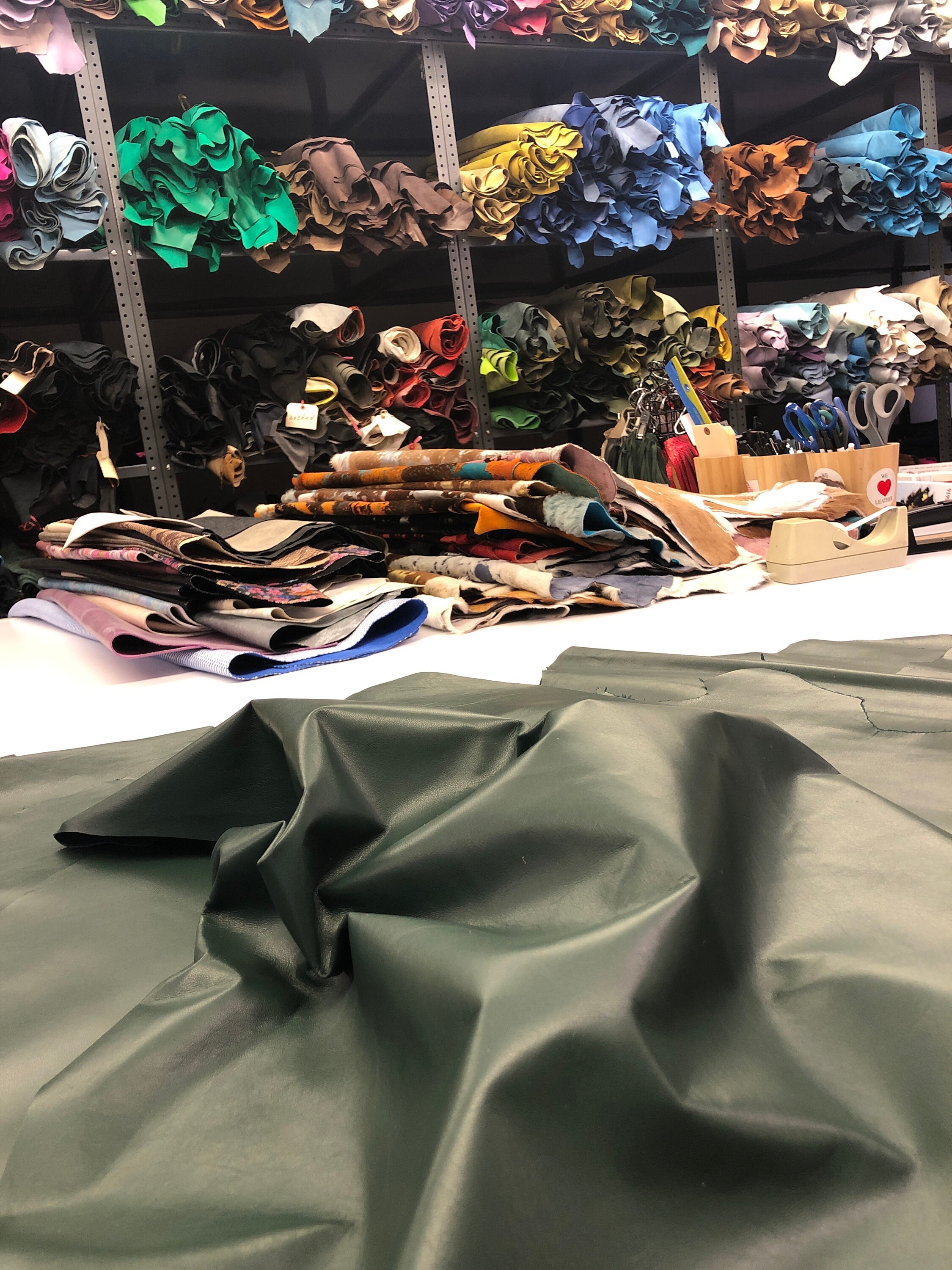 FOREST GREEN LEATHER Hides Skins/Dark Green lambskin leather | Etsy